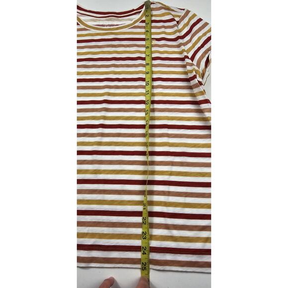 NEW Loft Vintage soft Sz Large 90s stripes nostalgia short sleeve layering top - Picture 7 of 8